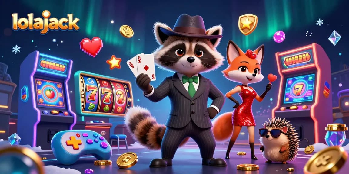 Experience thrilling gameplay with lolajack's vibrant casino-themed characters and dynamic gaming elements.